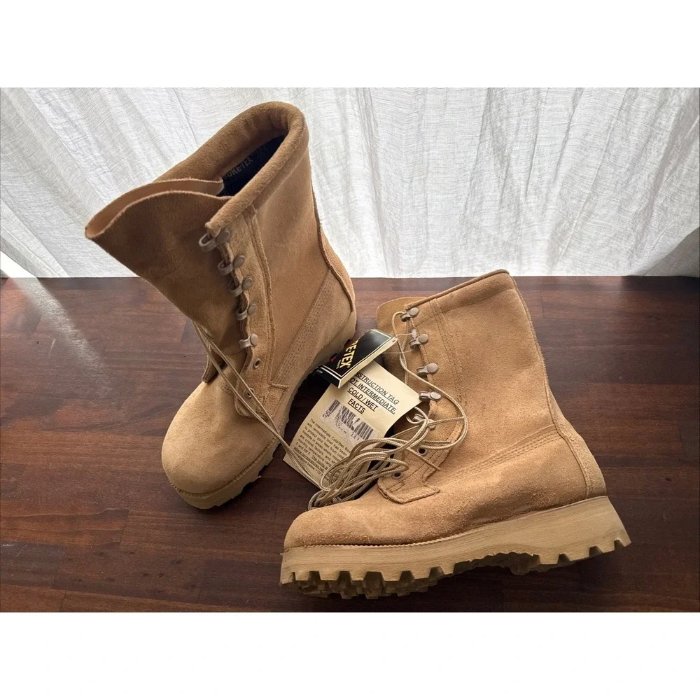 New Belleville ICWT Combat Boots Waterproof Gore-Tex Tan Suede Military USA 3W